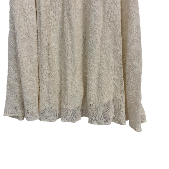 Free People Dress Shake it Up Crochet Lace Cutout Mini Size‎ S Boho Ivory - Picture 5 of 7